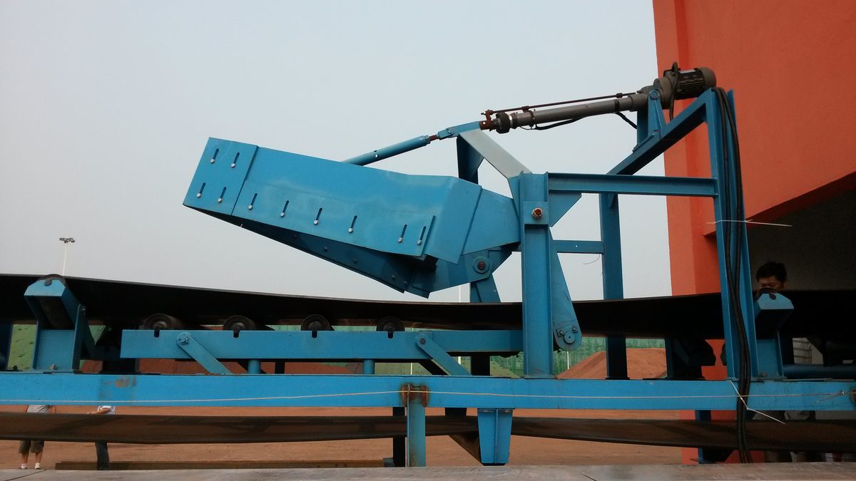 Plough discharge equipment