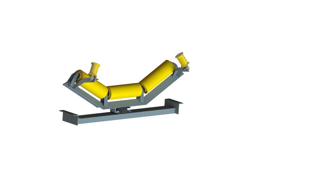 Troughing training idler set
