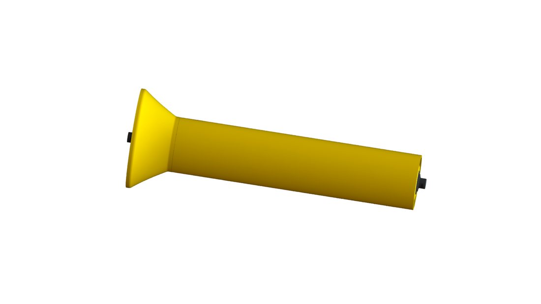 Flanged friction roller